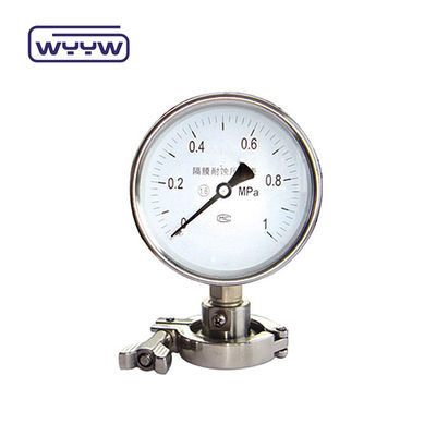 مقياس ضغط الحجاب الحاجز القياسي 100mm NPT Thread مع نوع تركيب أسفل مباشر