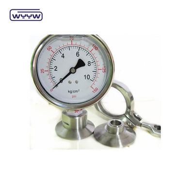 مقياس ضغط الحجاب الحاجز القياسي 100mm NPT Thread مع نوع تركيب أسفل مباشر