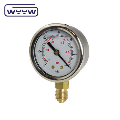 2.5 بوصة مقياس حجم الفراغ لمدى الضغط من 30inHG الفراغ من خلال 15000psi