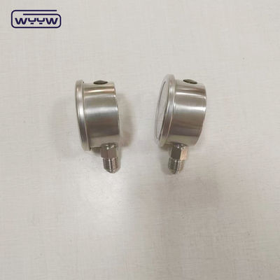 أنبوب بورتون من الفولاذ المقاوم للصدأ المقياس السائل 1/4 &quot; 1/2''BSP / PT / NPT / G / M خيط ± 1.6% من النطاق الكامل