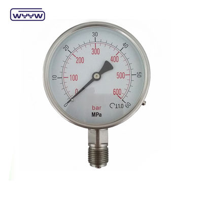 1 سنة ±1.6% من دقة الحجم الكامل للفقرة الفارغة المملوءة بالسائل 1/4&quot; 1/2'BSP/PT/NPT/G/M Thread