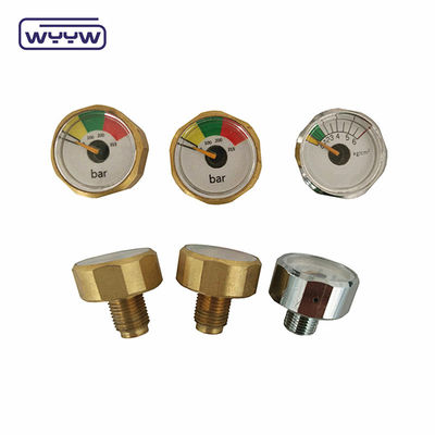 Small Pressure Gauge Mini Pressure Gauge with 20~38mm Dial Size 0-40Mpa Pressure Range and M10x1 Connection