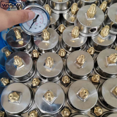 مقياس ضغط فراغ من الفولاذ المقاوم للصدأ بقطر قرص 60 مم وتركيب خلفي للتطبيقات الصناعية