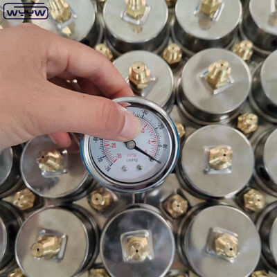 مقياس ضغط فراغ من الفولاذ المقاوم للصدأ بقطر قرص 60 مم وتركيب خلفي للتطبيقات الصناعية