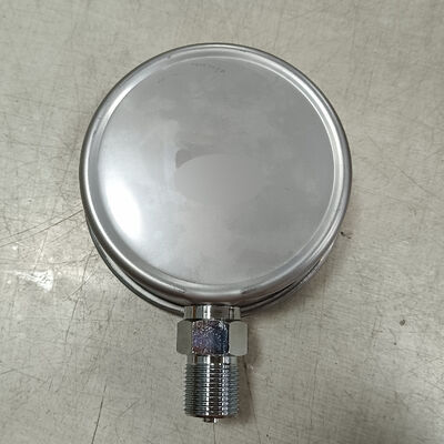 مقياس ضغط هيدروليكي مملوء بسائل 4 بوصة 100 مم مع نطاق 0-2.5 ميجا باسكال/0-25 كجم/سم² وتصميم مقاوم للصدمات