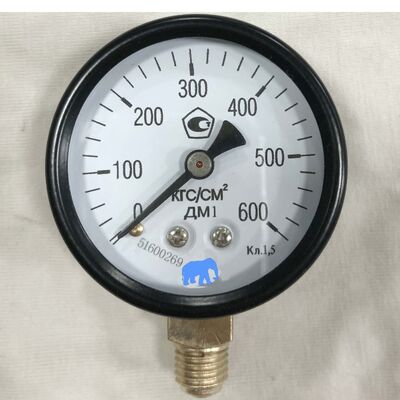 2.5 بوصة 60MPa (600 بار) مقياس بوردون المتداول للضغط العالي للتطبيقات الصناعية