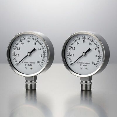 4-inch (100mm) Bourdon Tube Pressure Gauge 0-1.6MPa Economy & Durable for Reliable Mechanical Measurement