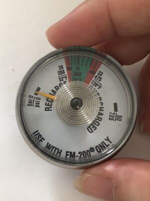 مقياس ضغط FM-200 المصغر | مقياس ضغط أسطوانة إطفاء الحريق